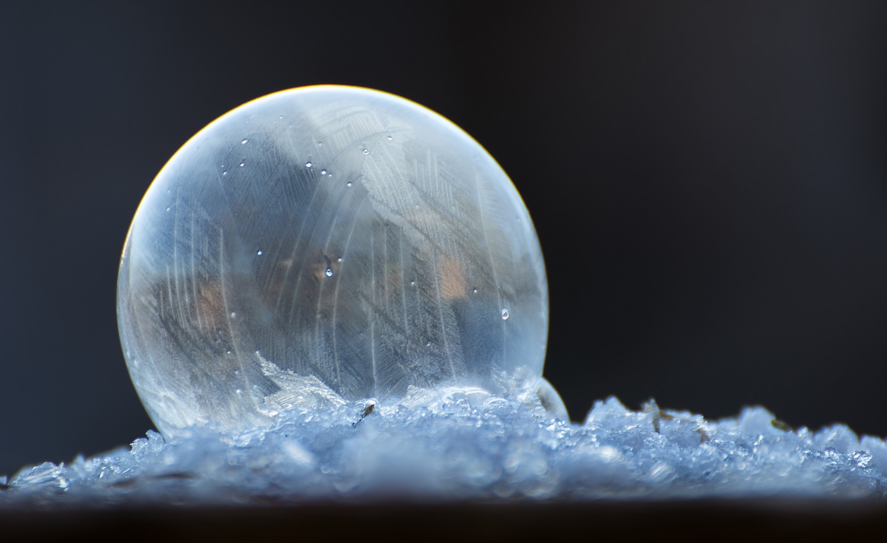 Muilo Burbulas, Ledas, Seifenblase Užšaldytas, Užšalęs Burbulas, Burbulas, Žiema, Šaltas, Eiskristalio, Šaltis, Rutulys