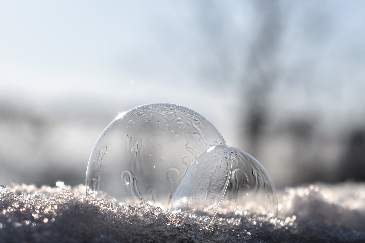 Muilo Burbuliukai, Sušaldyta, Užšalęs Burbulas, Eiskristalio, Žiemą, Šaltas, Rutulys, Žiema, Šaltis, Ledas