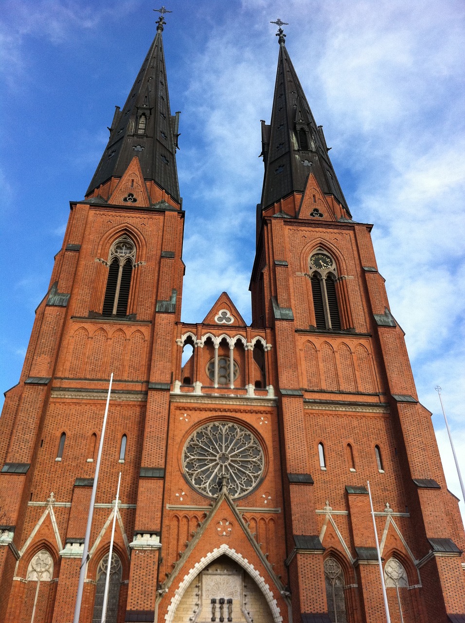Visuomenė, Katedra, Uppsala, Pastatas, Aukštyn, Himmel, Bokštas, Bažnyčia, Kirsti, Mėlynas Dangus