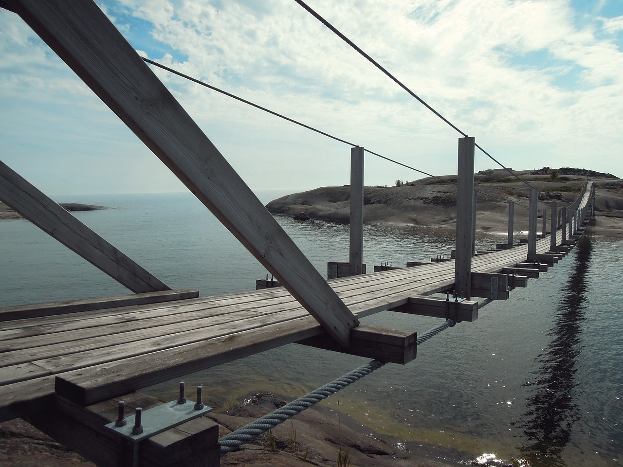 Söderskär, Švyturio Sala, Helsinki, Suomių, Kabantis Tiltas, Jūra, Sala, Archipelagas, Tiltas, Nemokamos Nuotraukos