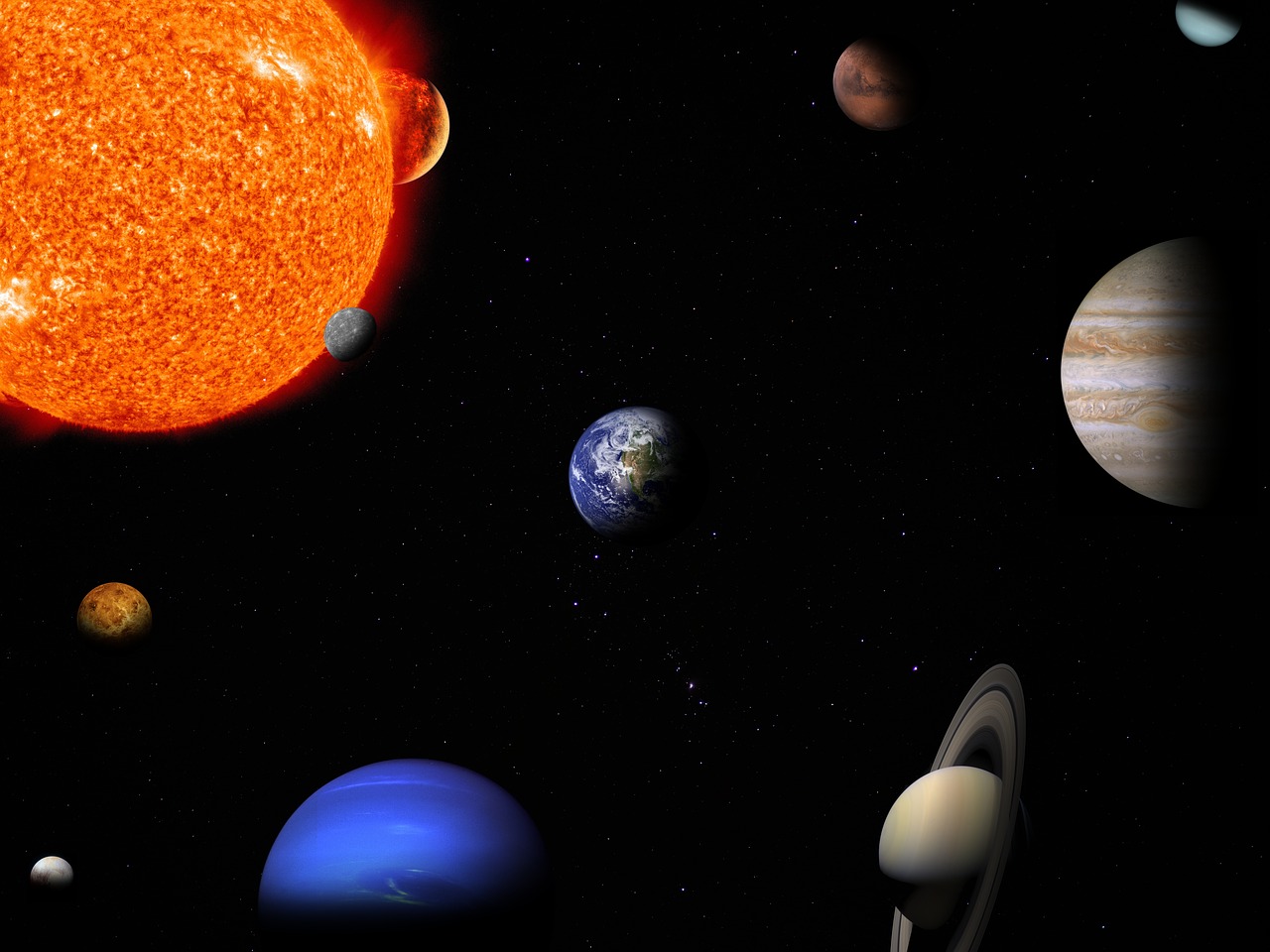 Saulės Sistema, Planeta, Erdvė, Marsas, Venus, Uranas, Persiųsti, Neptūnas, Žemė, Gyvsidabris