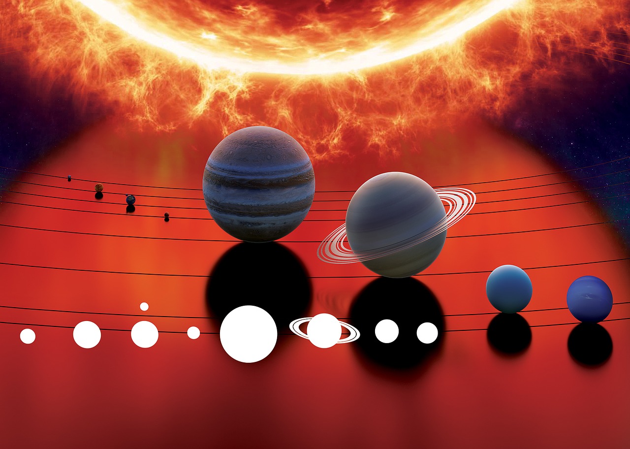 Saulės Sistema, Erdvė, Planeta, Saulė, Švietimas, Gyvsidabris, Venus, Žemė, Marsas, Jupiter Saturn