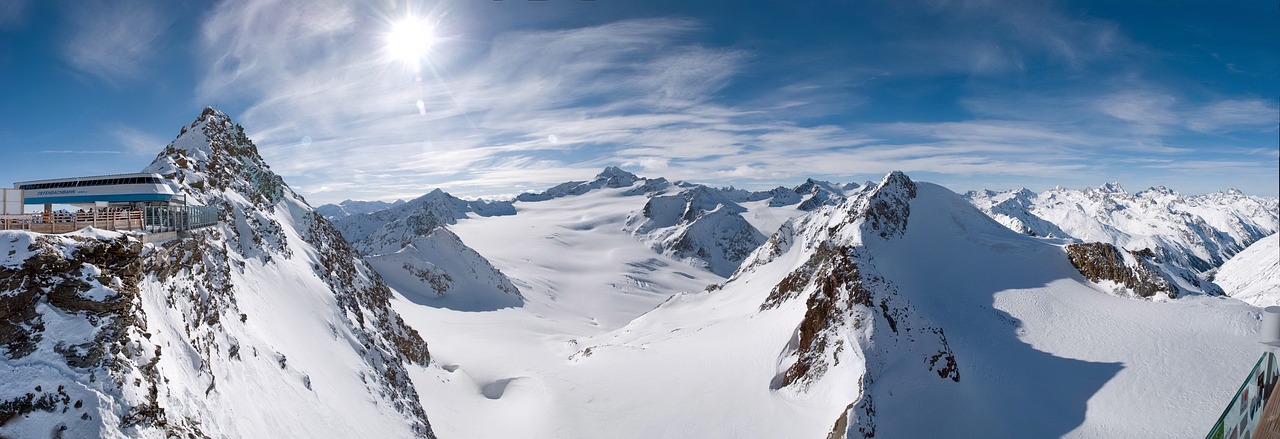 Sölden, Austria, Slidinėjimas, Kalnai, Alpės, Gamta, Šlaitai, Sniego Viršutinės Smailės, Sniegas, Nusileidimas