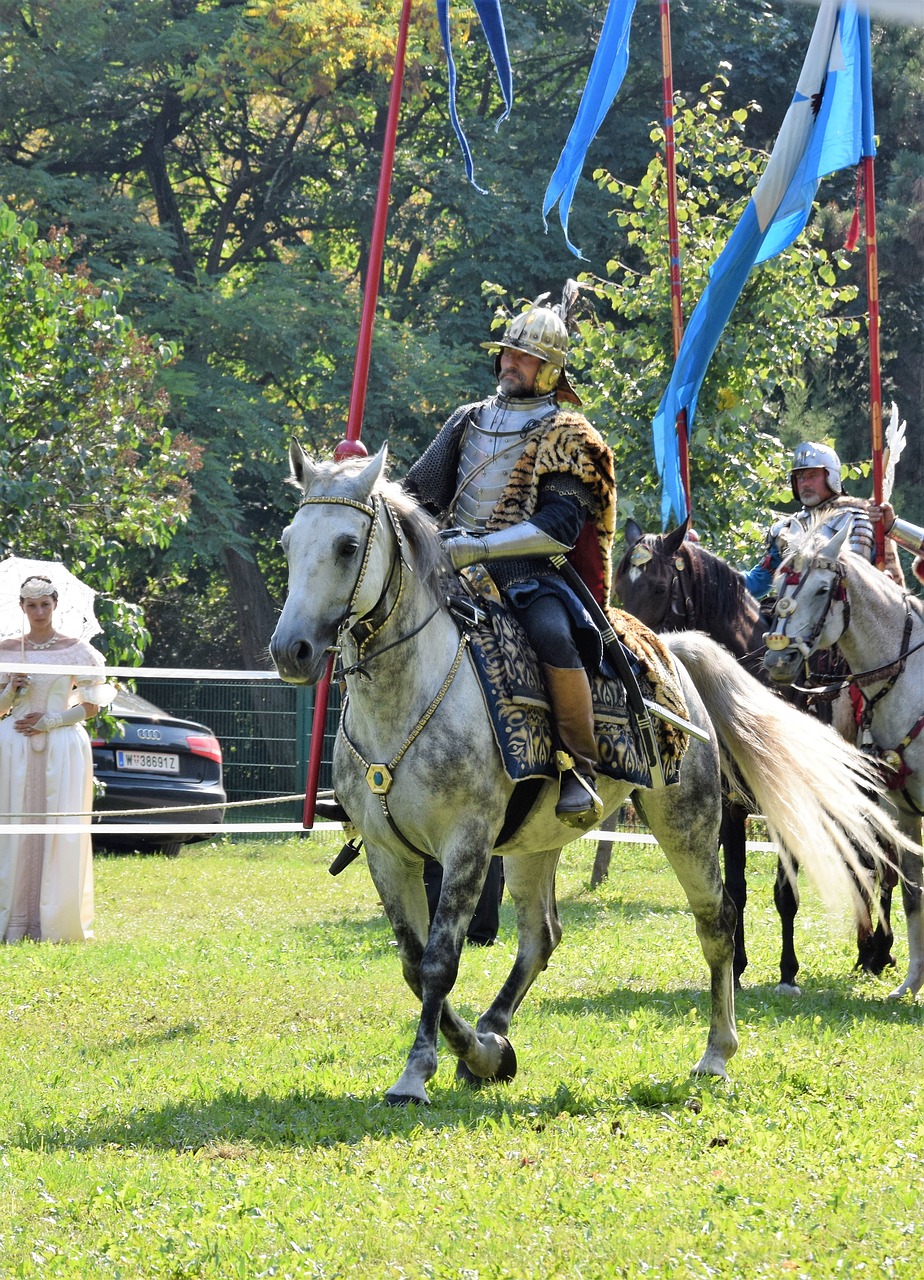 Sommerfest, Riteris, Ataka, Viduramžiai, Istorinis Atstovavimas, Lance, Arklys, Šarvai, Ritterruestung, Vienos Karo Istorijos Muziejus