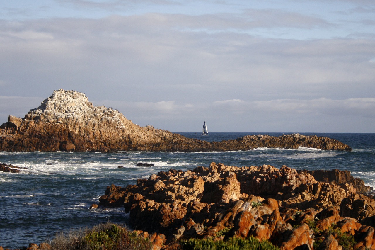 Pietų Afrika, Knysna Galvutės, Jūros Dugnas, Akmenys, Jachta, Burlaivis, Jūra, Vanduo, Gamta, Valtis