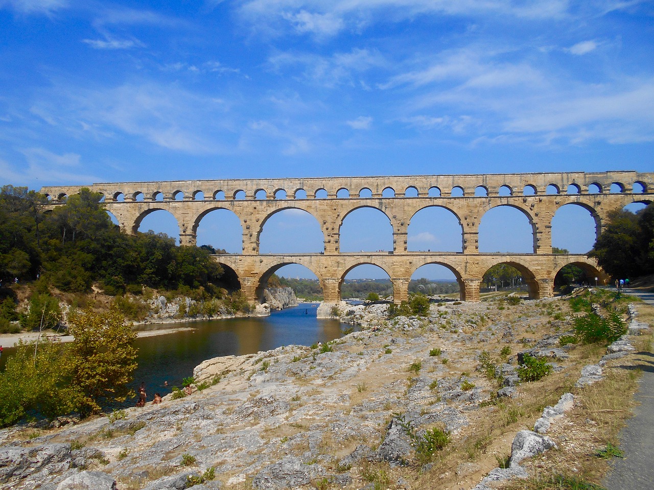 Pietų France, France, Pelė Du Garde, Romėnų, Tiltas, Upė, Gamta, Unesco, Nemokamos Nuotraukos,  Nemokama Licenzija