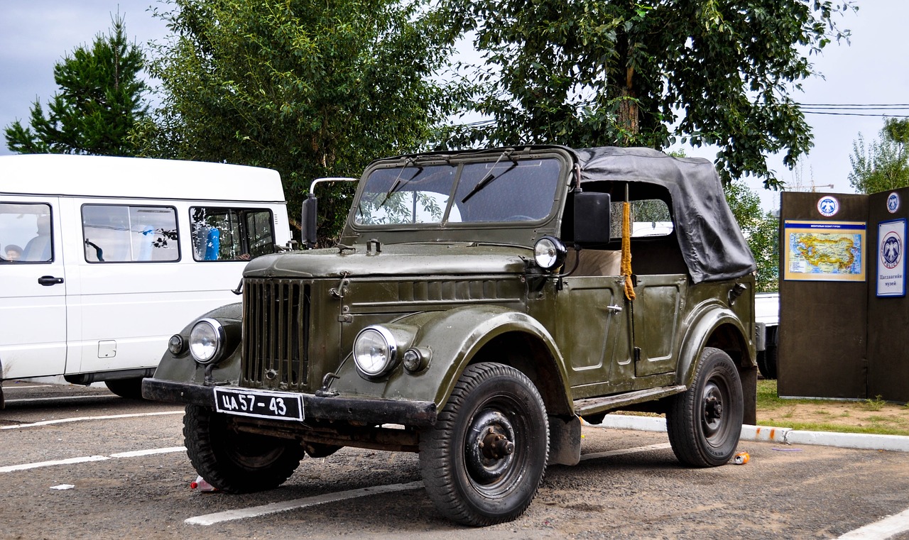 Sovietinė, Automobilis, Jeep, Senas, Vintage, Rusų, Transportas, Ussr, Automobilis, Istorija