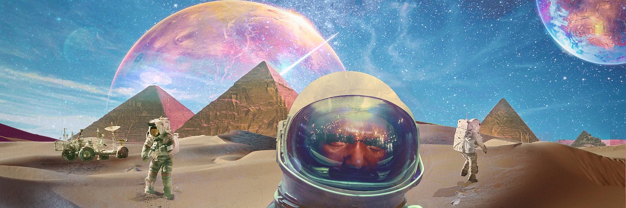Erdvė, Astronautas, Trippy, Piramidės, Hotep, Marsas, Nemokamos Nuotraukos,  Nemokama Licenzija