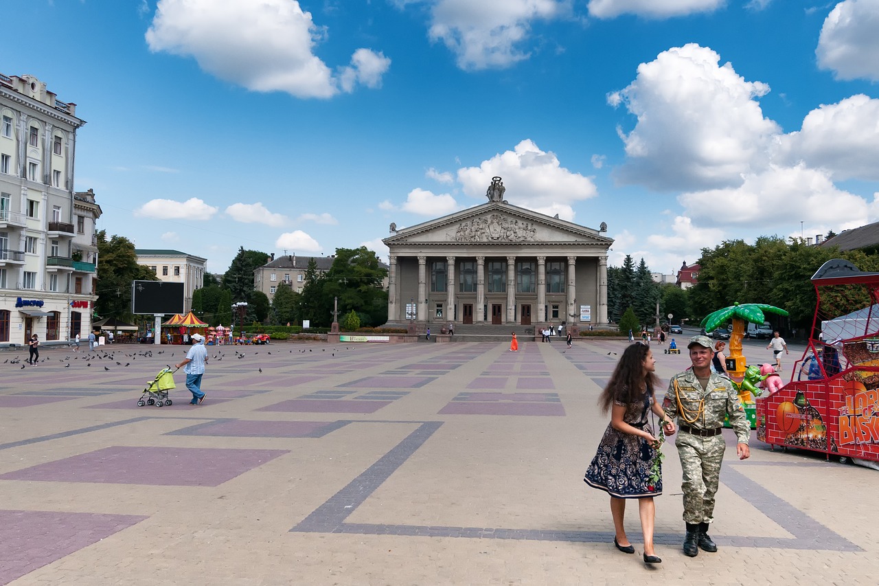 Erdvė, Teatras, Ternopilis, Тернопіль, Ukraina, Miestas, Istoriškai, Centro, Europa, Nemokamos Nuotraukos