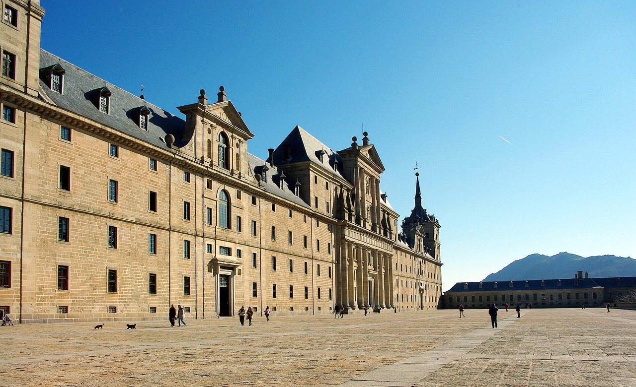 Ispanija, Escorial, Rūmai, Pilis, Esplanade, El Escorial, Paveldas, Karališkasis Rūmai, Fasadas, Muziejus