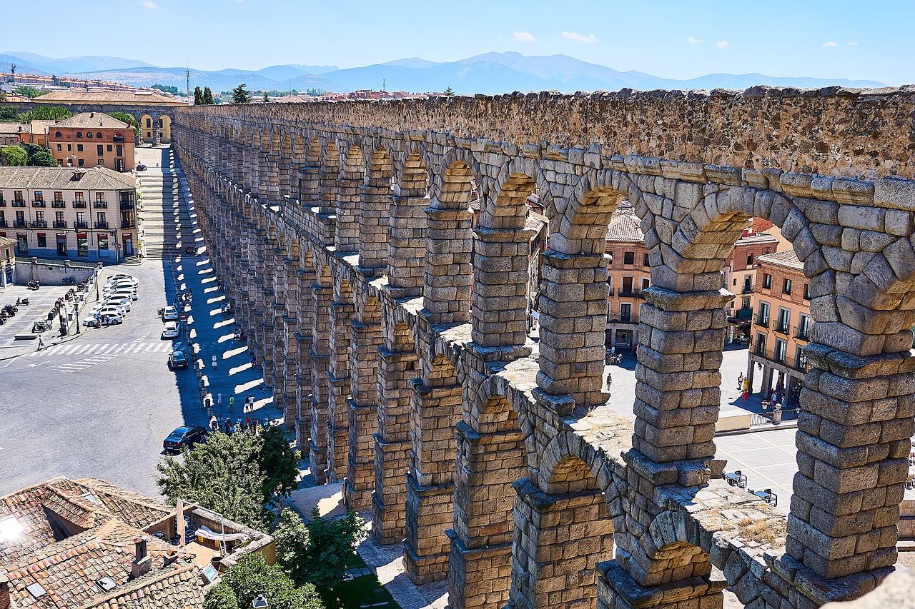 Ispanija, Segovia, Akvedukas, Pasaulinis Paveldas, Istorinis Miesto Centras, Unesco Pasaulio Paveldo Vieta, Romėnų, Smėlio Akmuo, Unesco, Istorinis Senamiestis