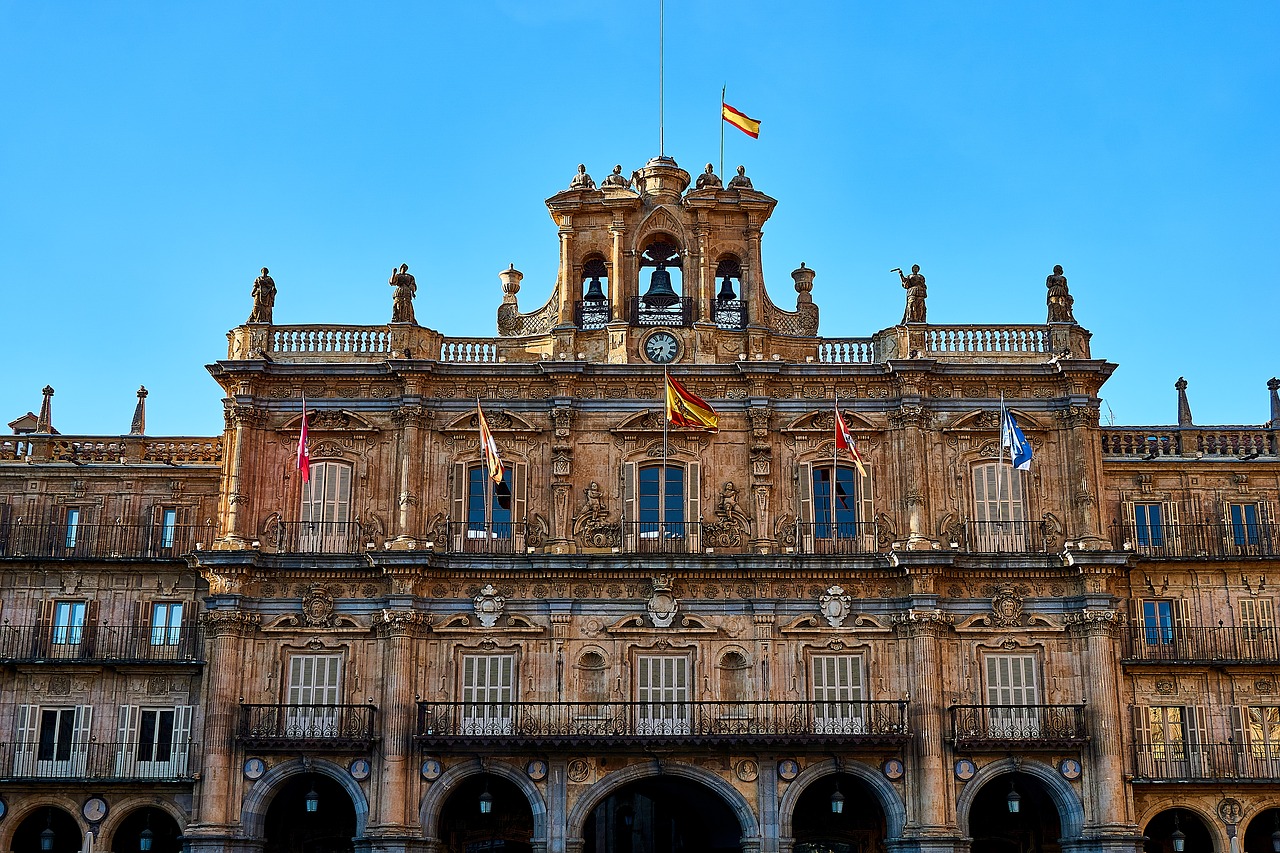 Ispanija, Salamanca, Erdvė, Miesto Rotušė, Plaza Meras, Fasadas, Architektūra, Nemokamos Nuotraukos,  Nemokama Licenzija