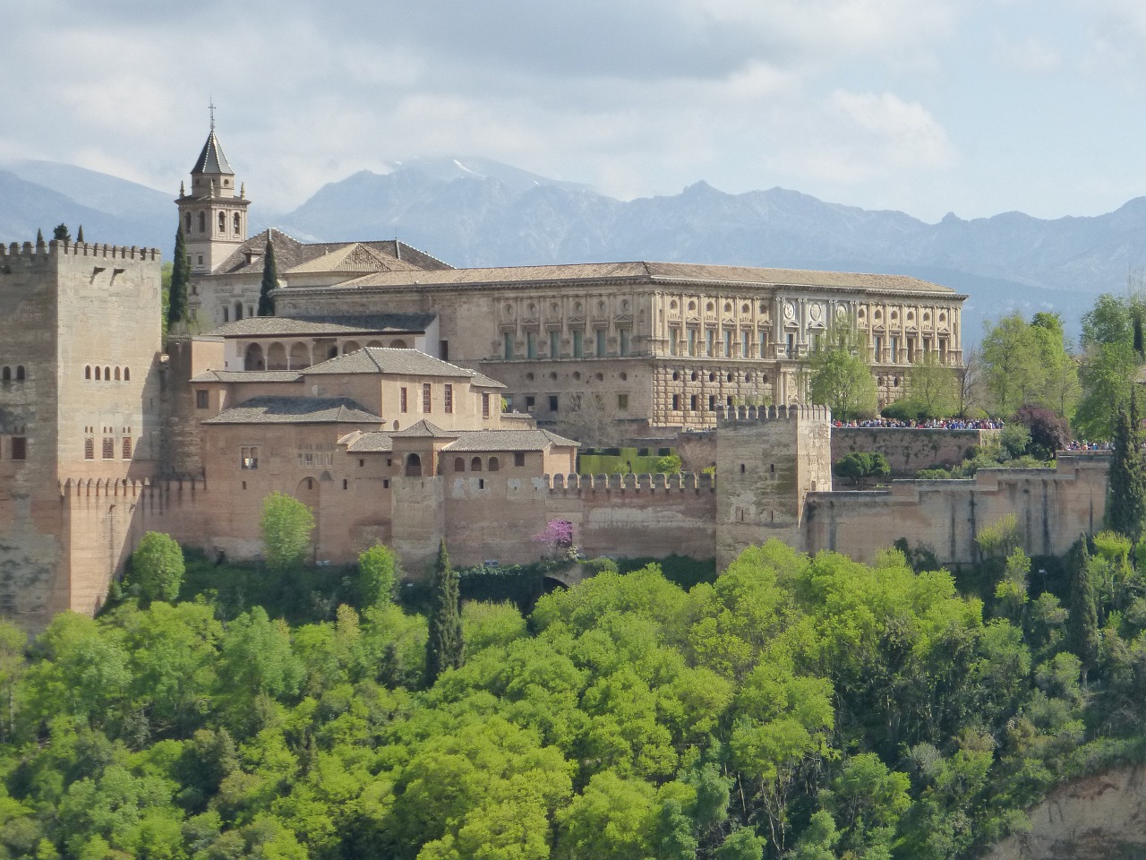 Ispanija, Granada, Alhambra, Kaimas, Miestas, Senas, Istorinis, Paminklas, Pastatas, Parkas