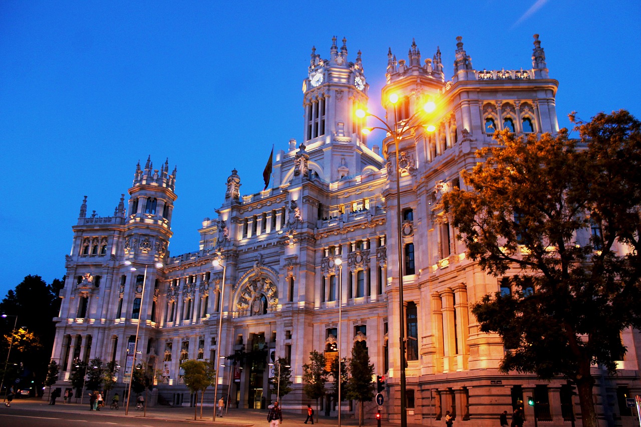 Ispanija, Madride, Architektūra, Kapitalas, Miesto, Pastatas, Dangus, Žibintai, Nemokamos Nuotraukos,  Nemokama Licenzija