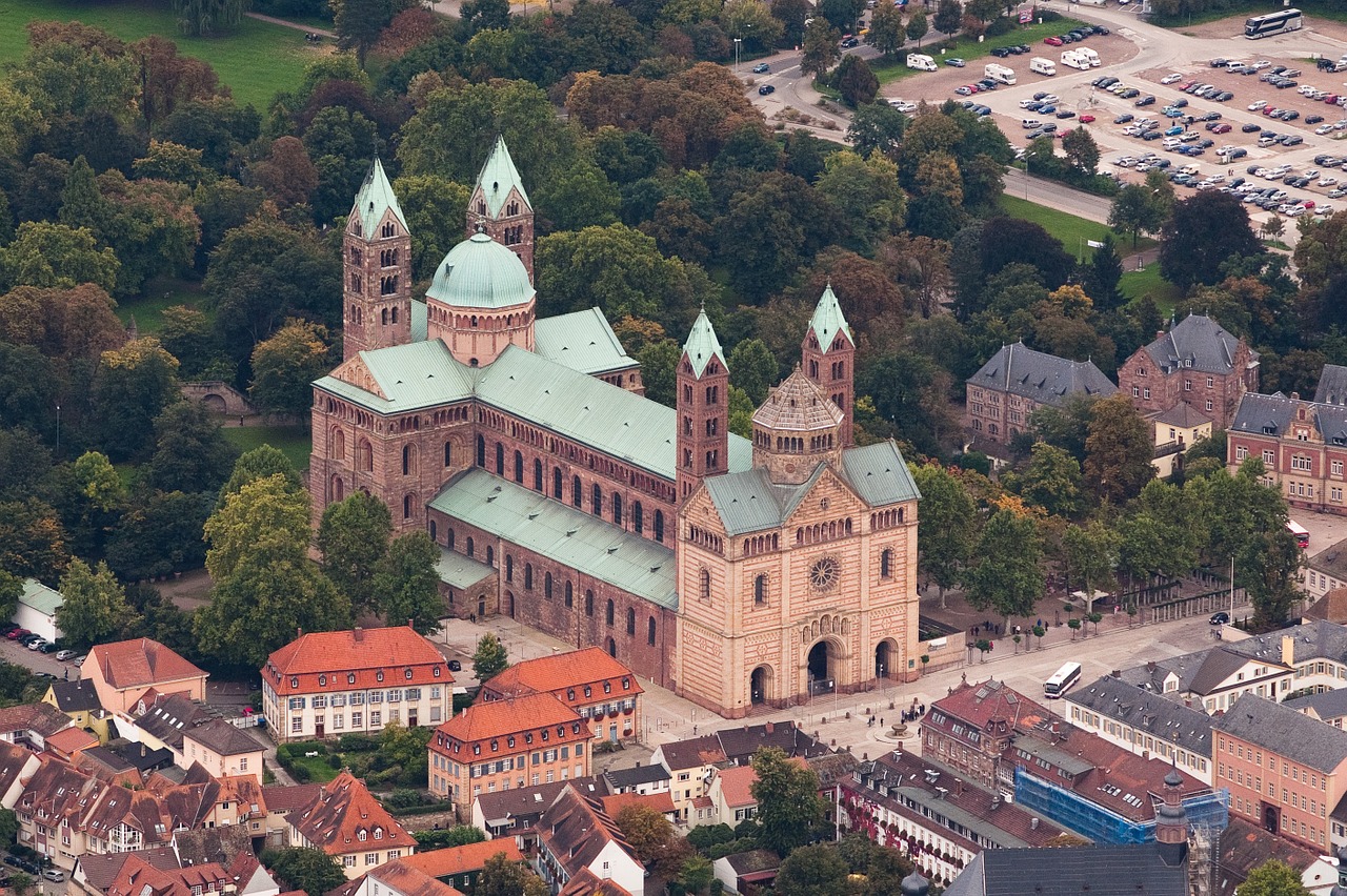 Speyer, Katedra, Oro Vaizdas, Pastatas, Vokietija, Žinomas, Religinis, Istorinis, Krikščionybė, Nemokamos Nuotraukos