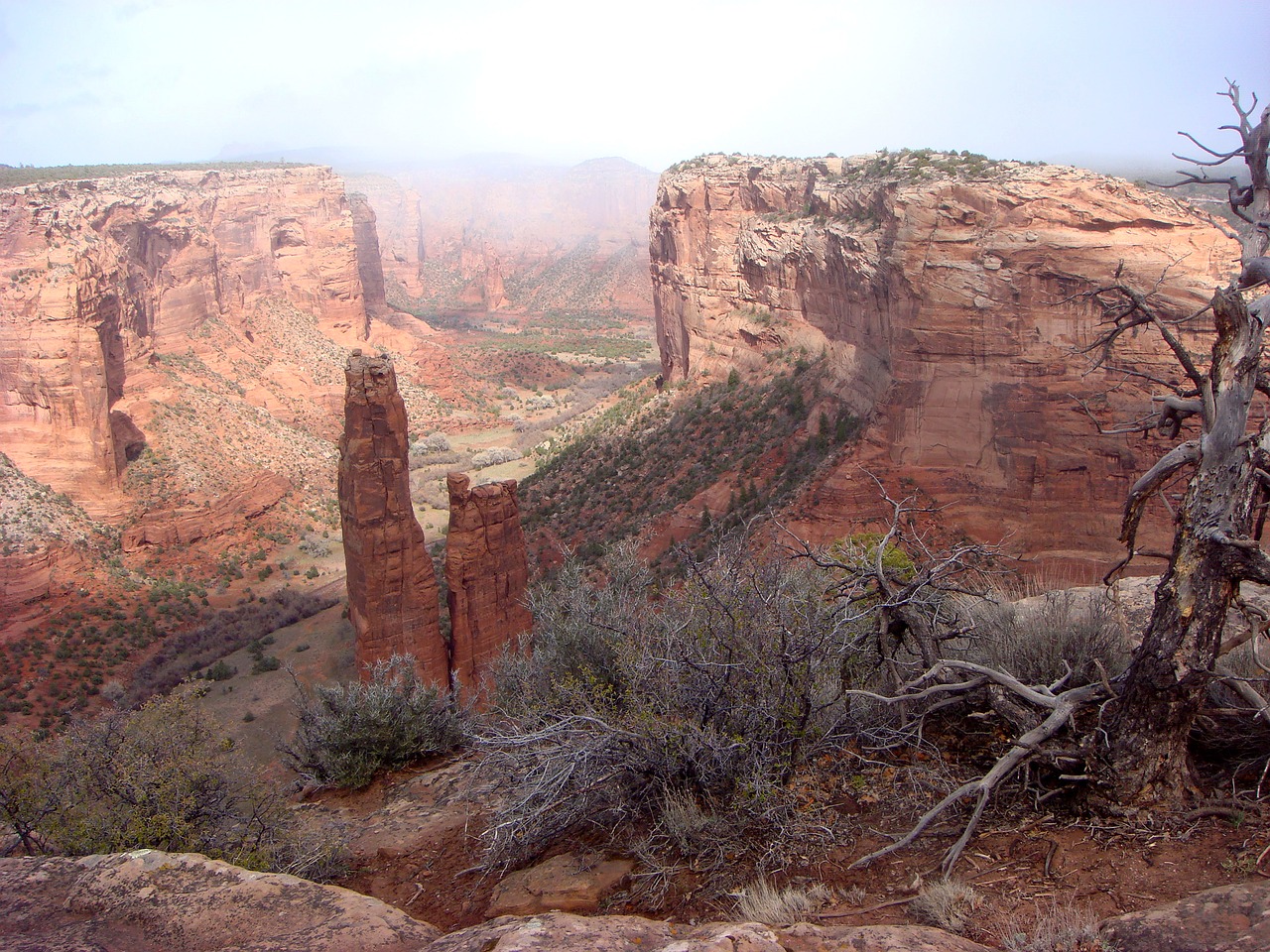 Spider Rocks, Uolienų Formavimas, Nacionalinis Parkas, Canyon De Chelly, Atotrūkis, Amerikietis, Jungtinės Valstijos, Kanjonas, Kraštovaizdis, Arizona