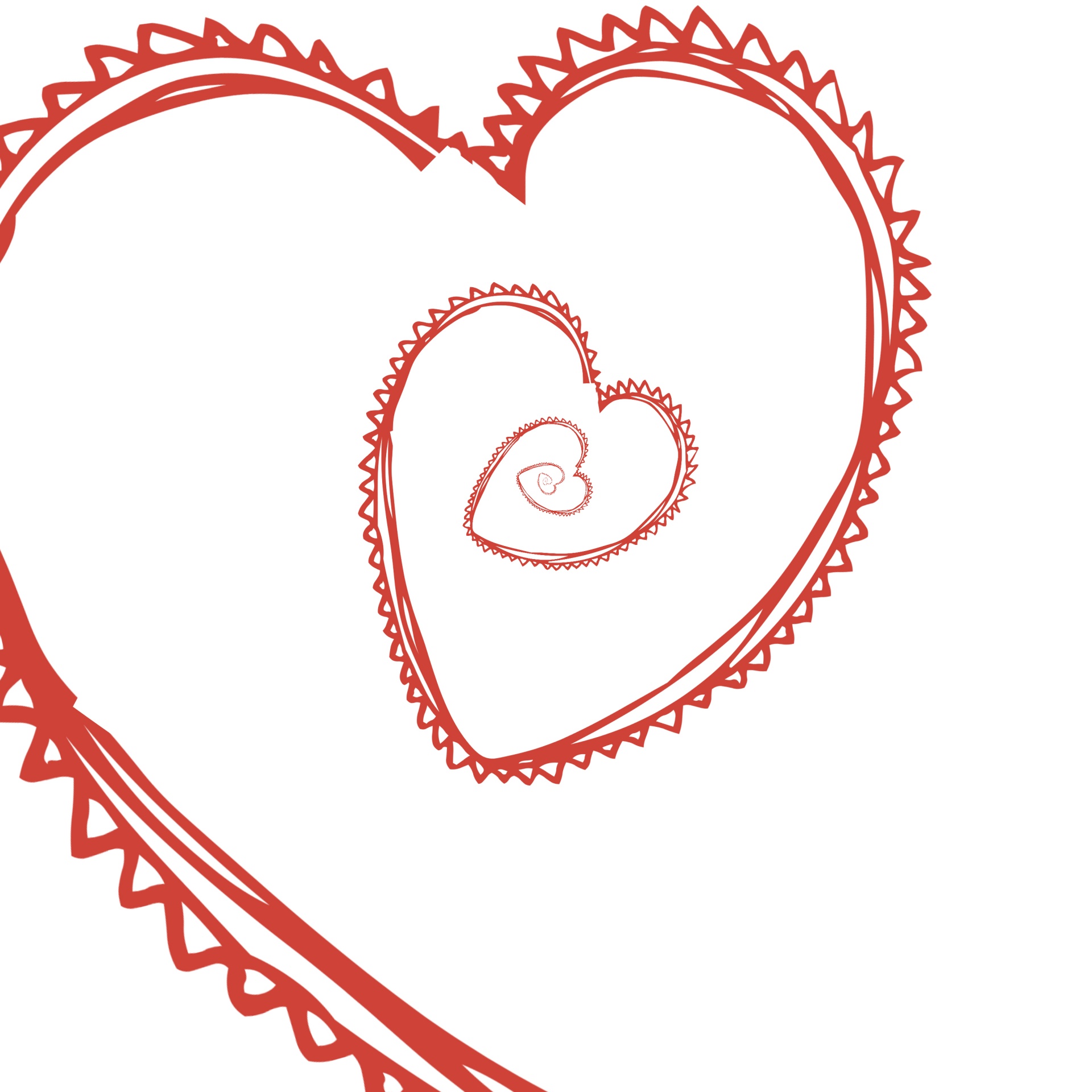 Širdis,  Širdis,  Meilė,  Romantika,  Romantiškas,  Valentino Diena & Nbsp,  Spiralė,  Ratas,  Raudona,  Spiralinė Širdis