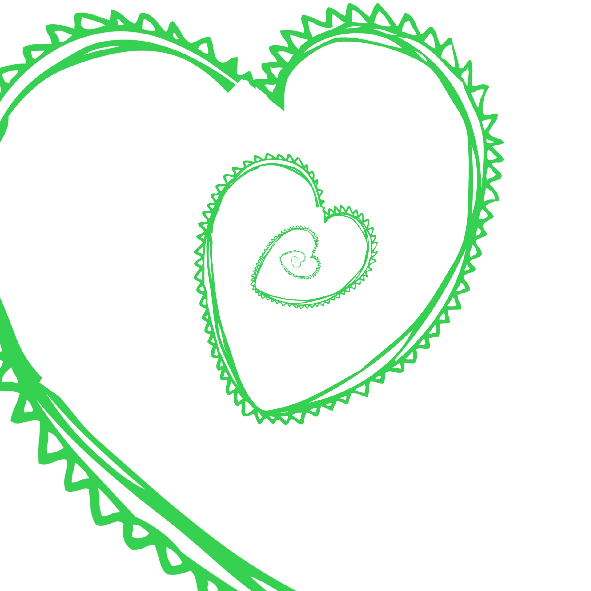 Širdis,  Širdis,  Valentine,  Valentino Diena & Nbsp,  Spiralė,  Apvalus,  Ratas,  Žalias,  St,  Patricks & Nbsp