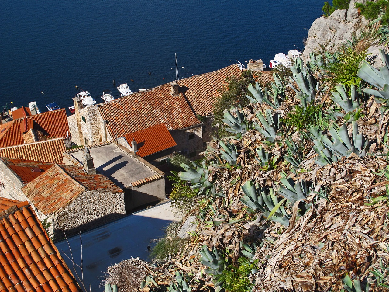 Padalinti, Kroatija, Jūra, Jūros Vaizdas, Augmenija, Viduržemio Jūros, Europa, Miestas, Architektūra, Senas