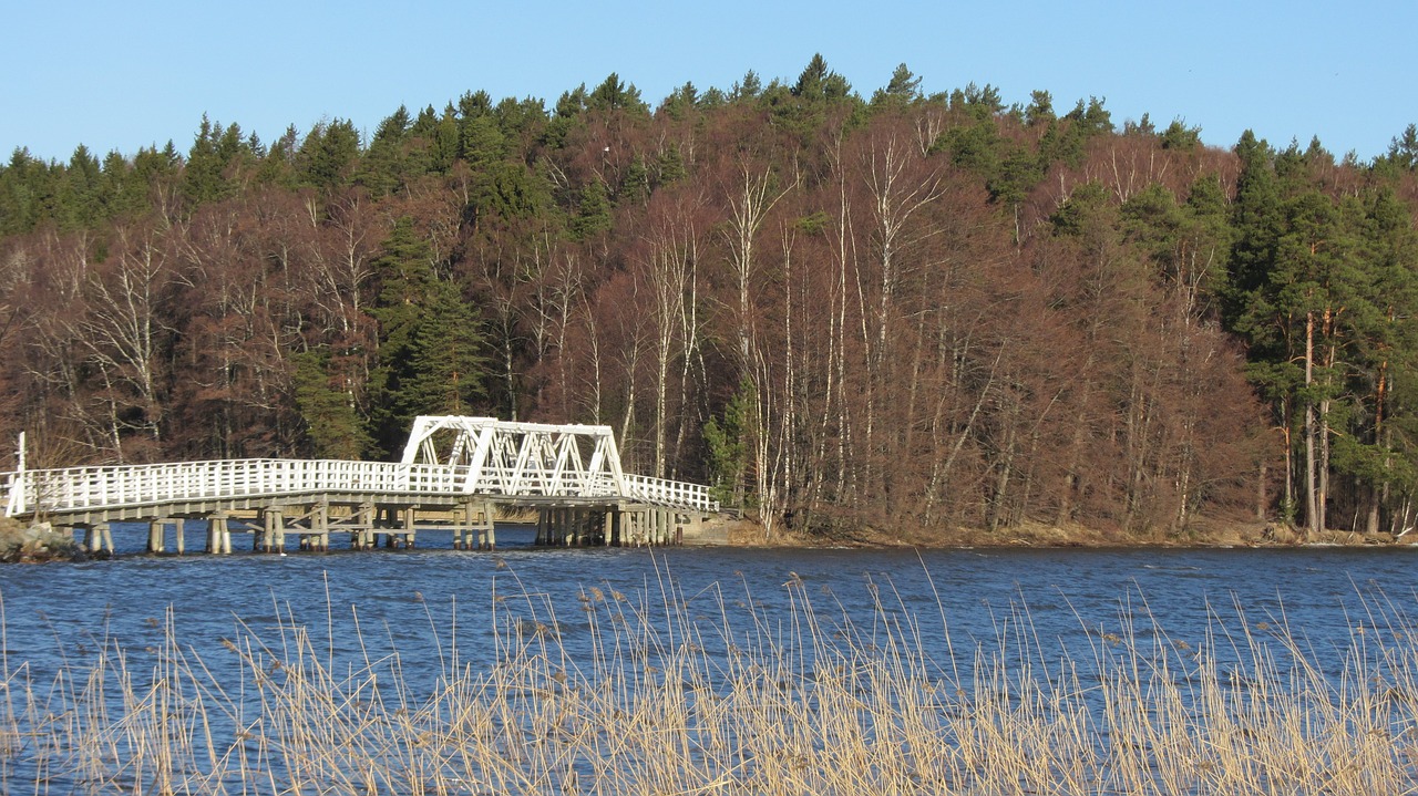 Pavasaris, Suomių, Ežeras, Mėlynas, Dangus, Papludimys, Vanduo, Vaizdingas, Tiltas, Gamta