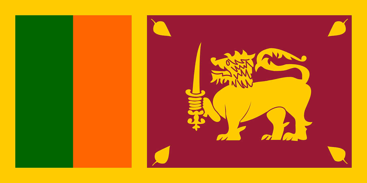 Šri Lanka, Vėliava, Šalis, Tauta, Asija, Lankan, Nacionalinė Liūto Vėliava, Ženklas, Simboliai, Nemokama Vektorinė Grafika