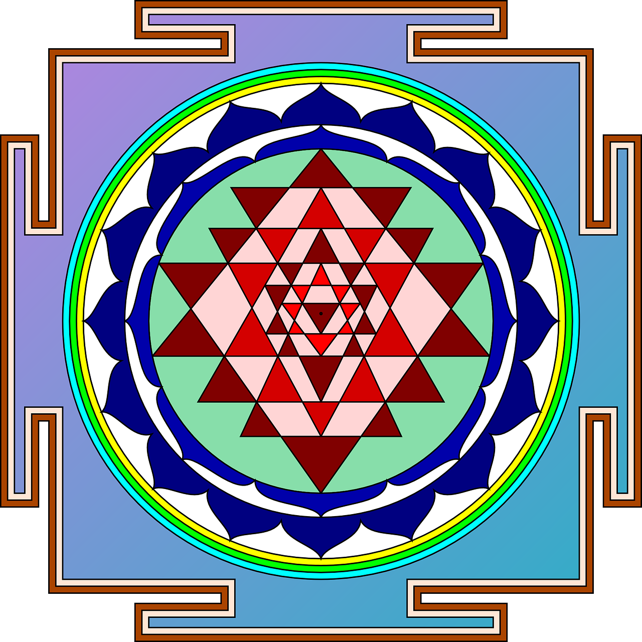 Sri Yantra, Objektas, Atsidavimas, Hindu, Geometrinis, Blokavimas, Trikampiai, Shakti, Garbinimas, Religinis