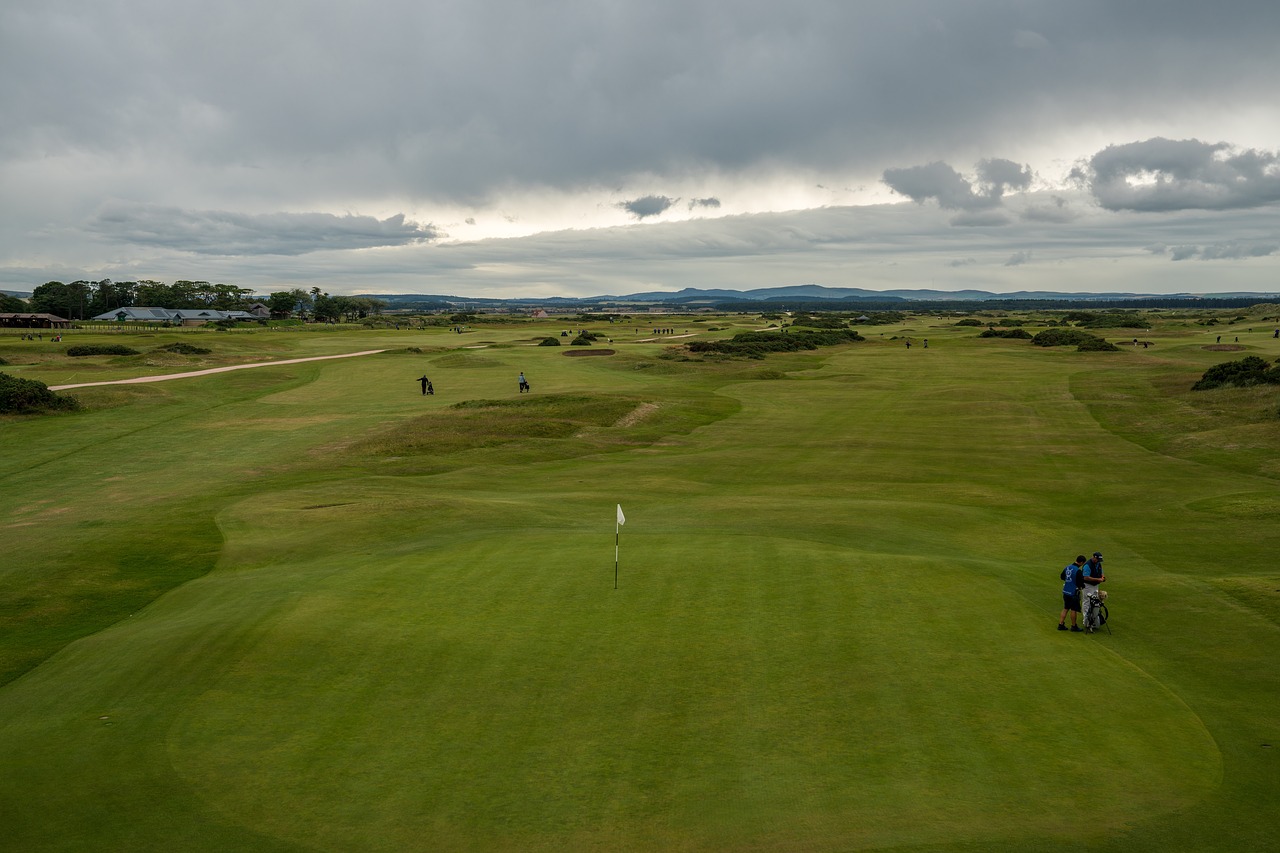 St Andrews,  Senas Traukinys,  Senas Kursas,  Žolė,  Golfas,  Kraštovaizdis,  Gamta,  Lauke,  Horizontali Plokštuma,  Dangus