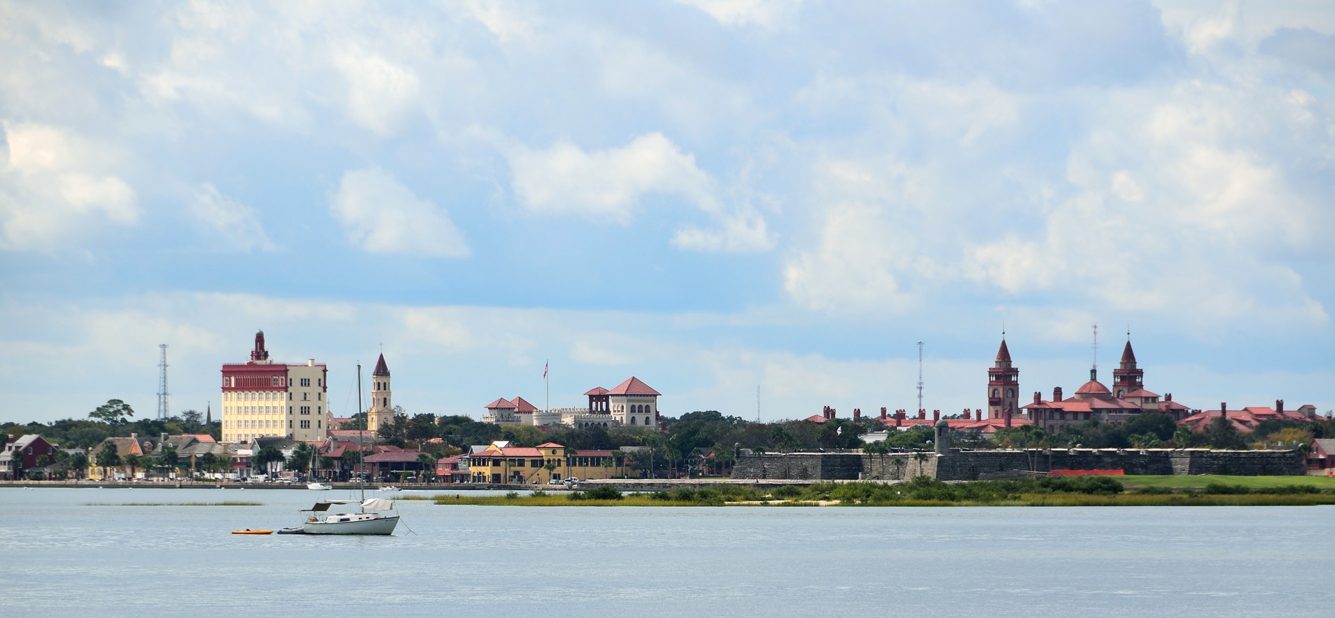 Panoraminis,  Vaizdas,  St & Nbsp,  Augustine,  Florida,  Usa,  Istorinis,  Miesto Panorama,  Kraštovaizdis,  Matanzas & Nbsp