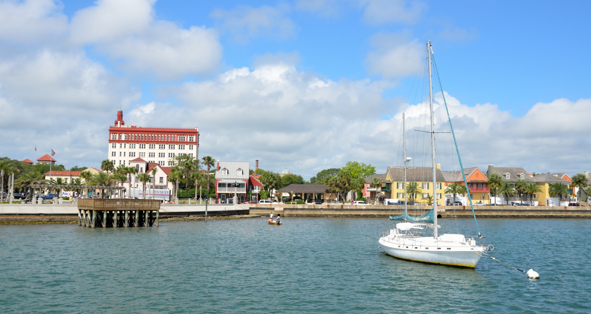 Istorinis,  St & Nbsp,  Augustine,  Florida,  Miesto Panorama,  Matanzas & Nbsp,  Upė,  Kraštovaizdis,  Miestas,  Turizmas