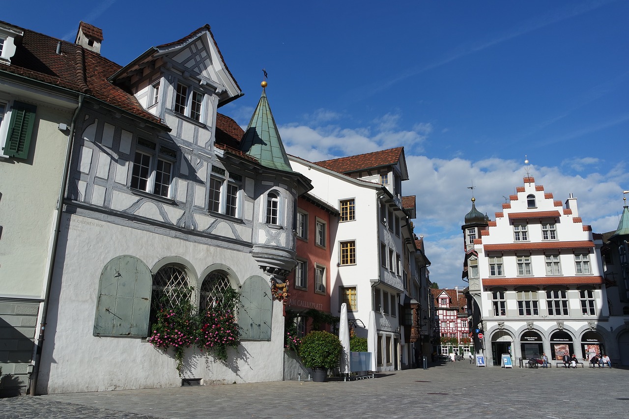 St Gallen, Senamiestis, Mediniai Rėminti Namai, Istorinis Namas, Miesto Namas, Nemokamos Nuotraukos,  Nemokama Licenzija