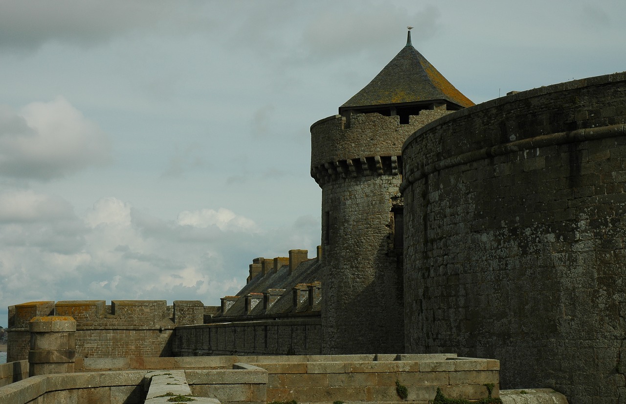 St Malo, Brittany, France, Tvirtovė, Tvirtovės Siena, Corsairs, Kranto, Nemokamos Nuotraukos,  Nemokama Licenzija