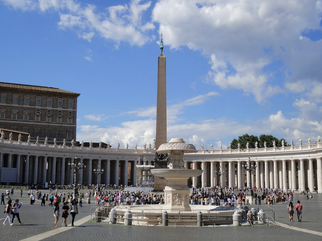 St Peterio Aikštė, Roma, Vasara, Italy, Vatikanas, Architektūra, Erdvė, Saulė, Fasadas, Pastatas