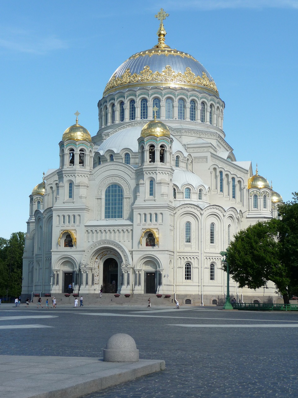 Sankt Peterburgas, Kronshtadt, Katedra, Rusija, Architektūra, Pastatas, Kupolo Viršuje, Auksinis, Ortodoksas, Kultūra