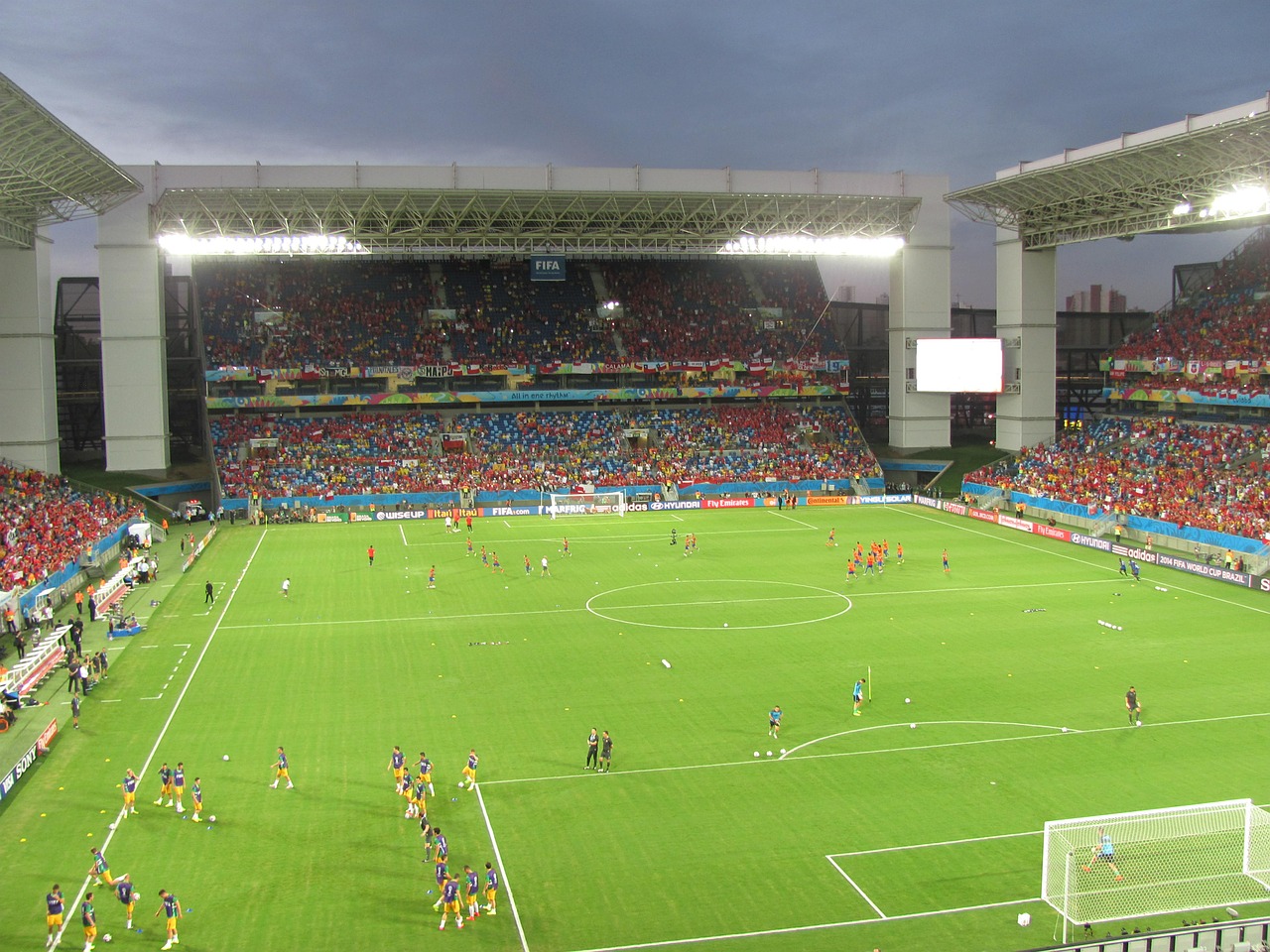 Stadionas, Pasaulis, Pasaulio Taurė, 2014, Brazilija, Varzybos, Naktis, Sportas, Futbolas, Futbolas