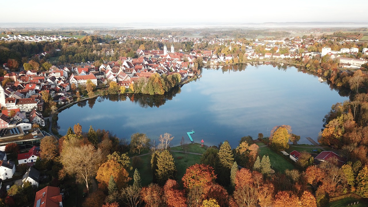 Stadtsee, Ruduo, Ežeras, Blogas Waldsee, Nemokamos Nuotraukos,  Nemokama Licenzija