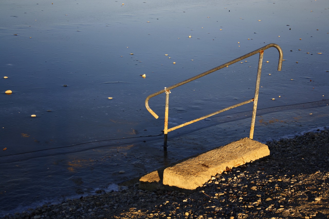 Laiptinė, Įlaipinimo Kopėčios, Ežeras, Schwarzlsee, Plaukti, Badesee, Graz, Vanduo, Žolė, Laisvalaikis