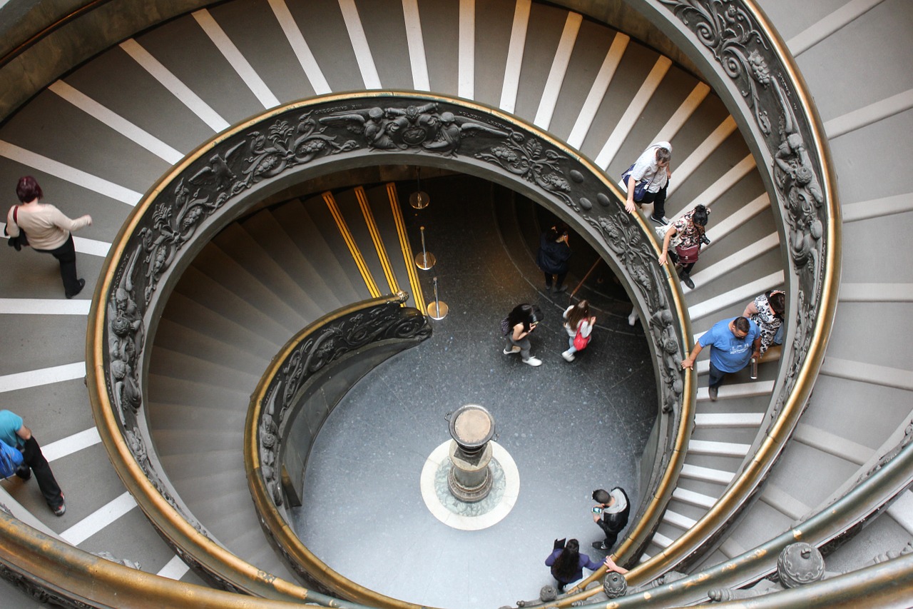 Laiptai, Vatikanas, Spiralė, Nemokamos Nuotraukos,  Nemokama Licenzija
