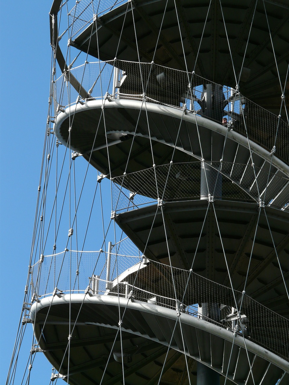 Laiptai, Spiraliniai Laiptai, Metalas, Palaipsniui, Lynai, Plieniniai Kabeliai, Šiuolaikiška, Vaizdas, Stebėjimo Bokštas, Bokštas