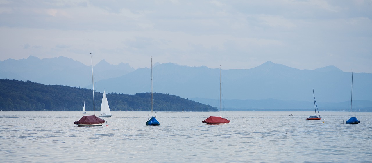 Giliau Pamatyti, Starnberg, Ežeras, Boot, Kraštovaizdis, Kalnas, Bavarija, Vasara, Dangus, Idiliškas