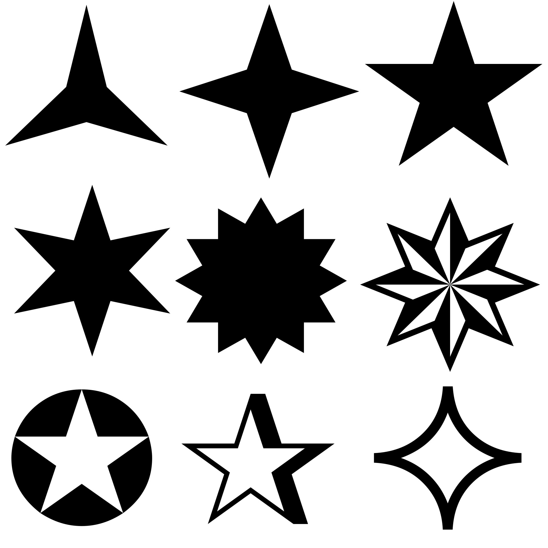 Žvaigždė,  Žvaigždės,  Simbolis,  Simboliai,  Juoda,  Siluetas,  Izoliuotas,  Balta,  Fonas,  Ženklas