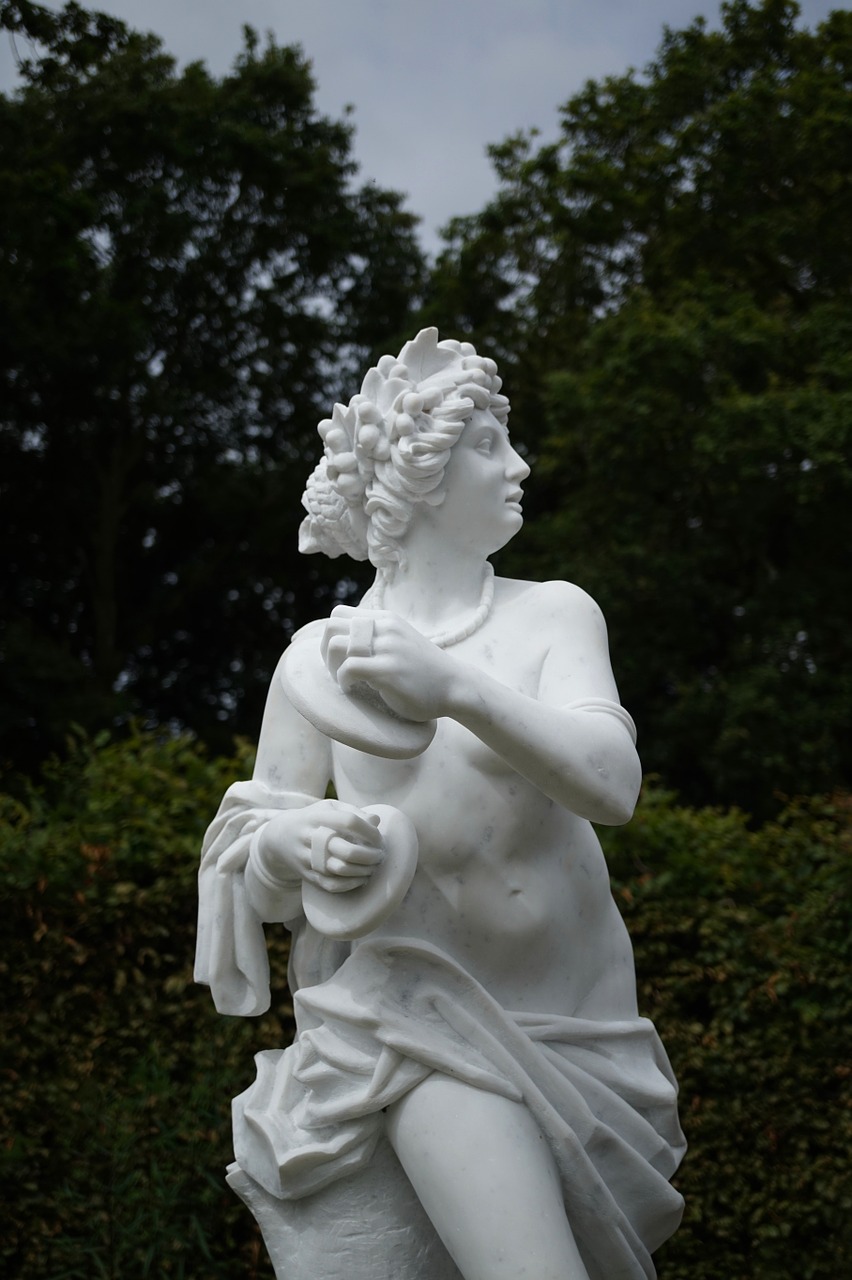 Statula, Marmuras, Skulptūra, Balta, Moteris, Šokis, Muzika, Instrumentai, Menas, Figūra