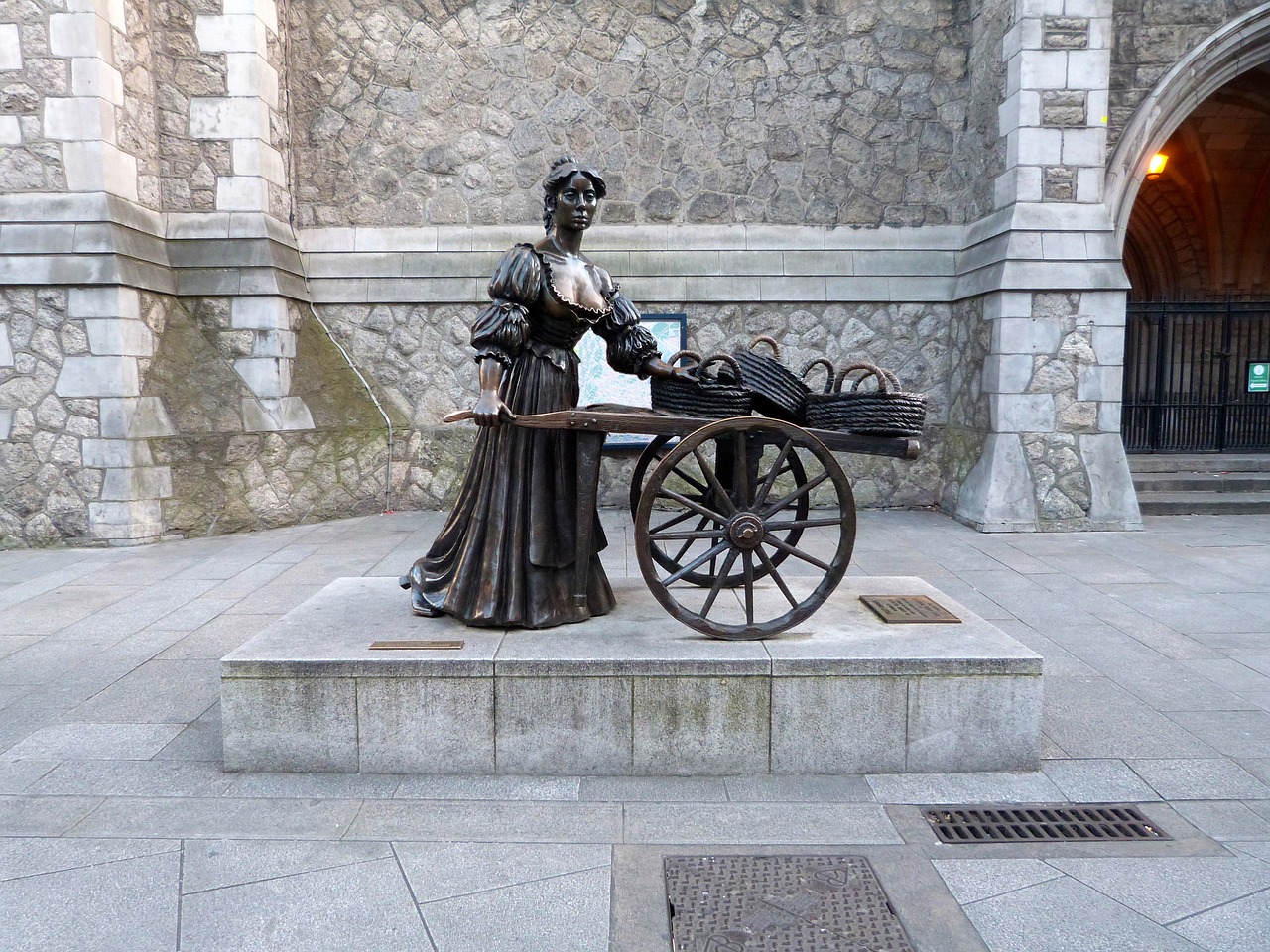 Statula, Molly, Malonė, Dublin, Bronza, Moterys, Skulptūra, Figūra, Moteris, Miestas