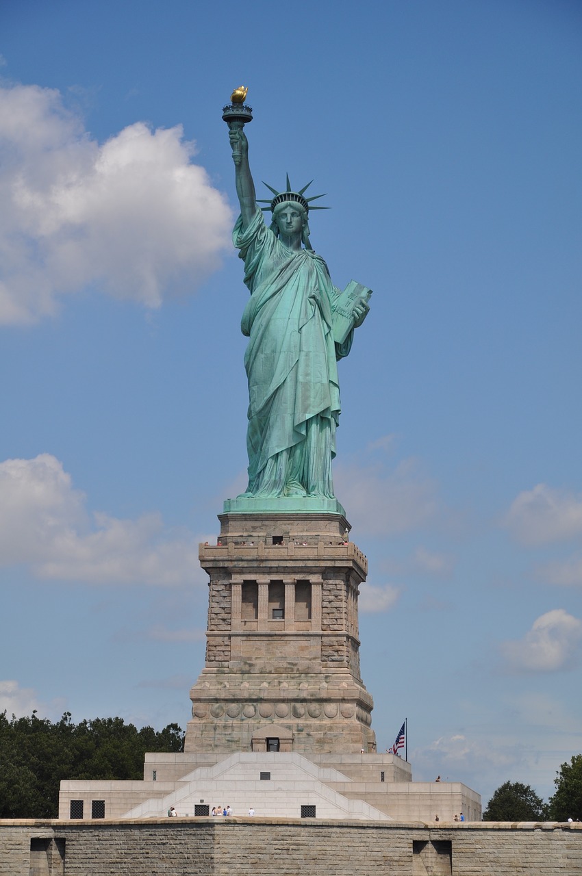 Statula, Laisvė, Usa, Laisvės Statula, New York New York, Amerikietis, Manhatanas, Dangus, Niujorkas, Nemokamos Nuotraukos