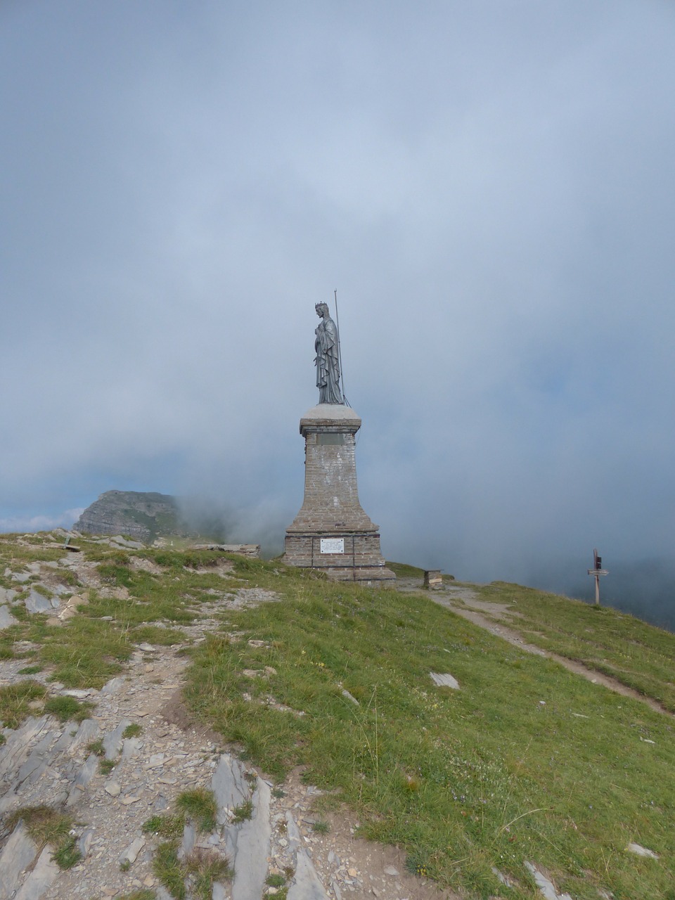 Statula, Kristaus Atpirkėjo Statula, Il Redentore, Monte Saccarello, Aukščiausiojo Lygio Susitikimas, Atpirkėjo Statula, Il Cristo Redentore, Ligurija, Jūrų Alpės, Giovanni Pachiaudi