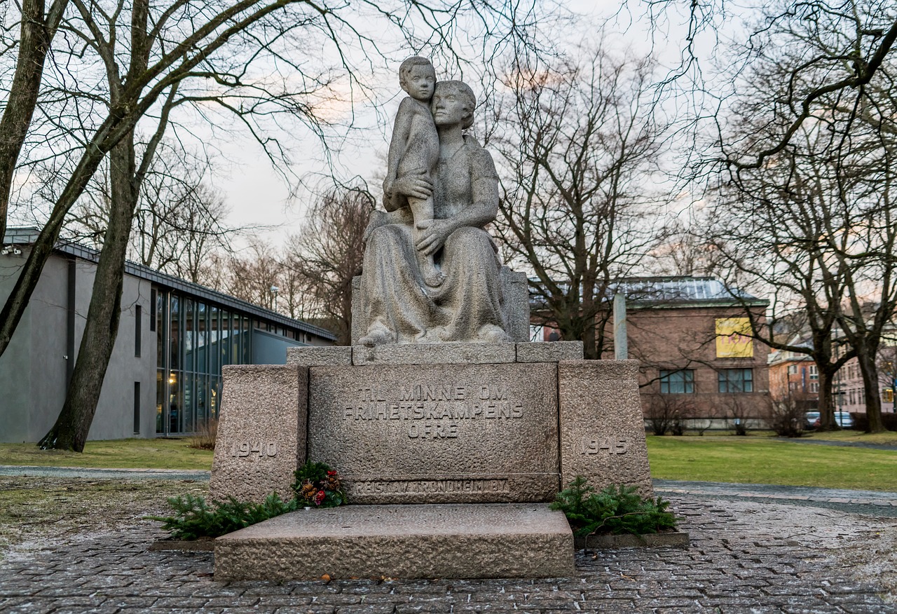 Statula, Trondheimas, Norvegija, Skulptūra, Paminklas, Orientyras, Kelionė, Paminklas, Akmuo, Istorija