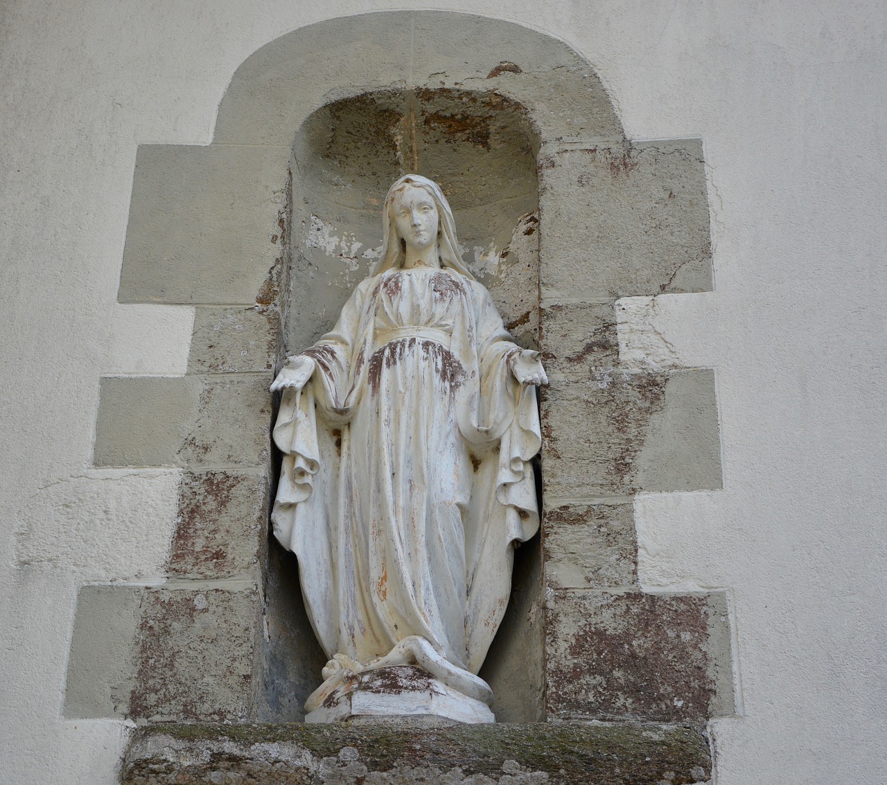 Statula, Šventoji Mergelė, Religinis Asmuo, Mary, Gouesnière Brittany, Nemokamos Nuotraukos,  Nemokama Licenzija