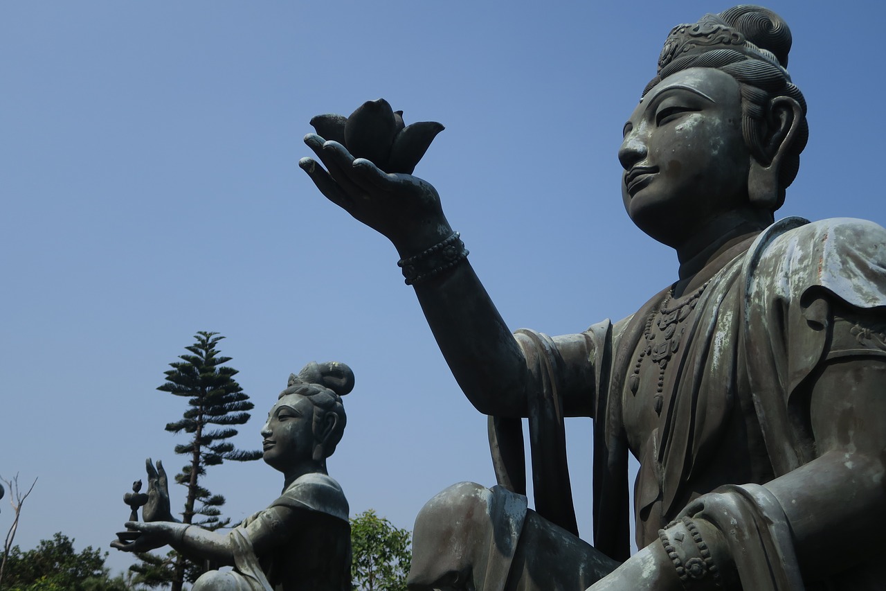 Statula, Skulptūra, Kelionė, Lauke, Religija, Paminklas, Dangus, Turizmas, Kultūra, Tian Tan Buddha