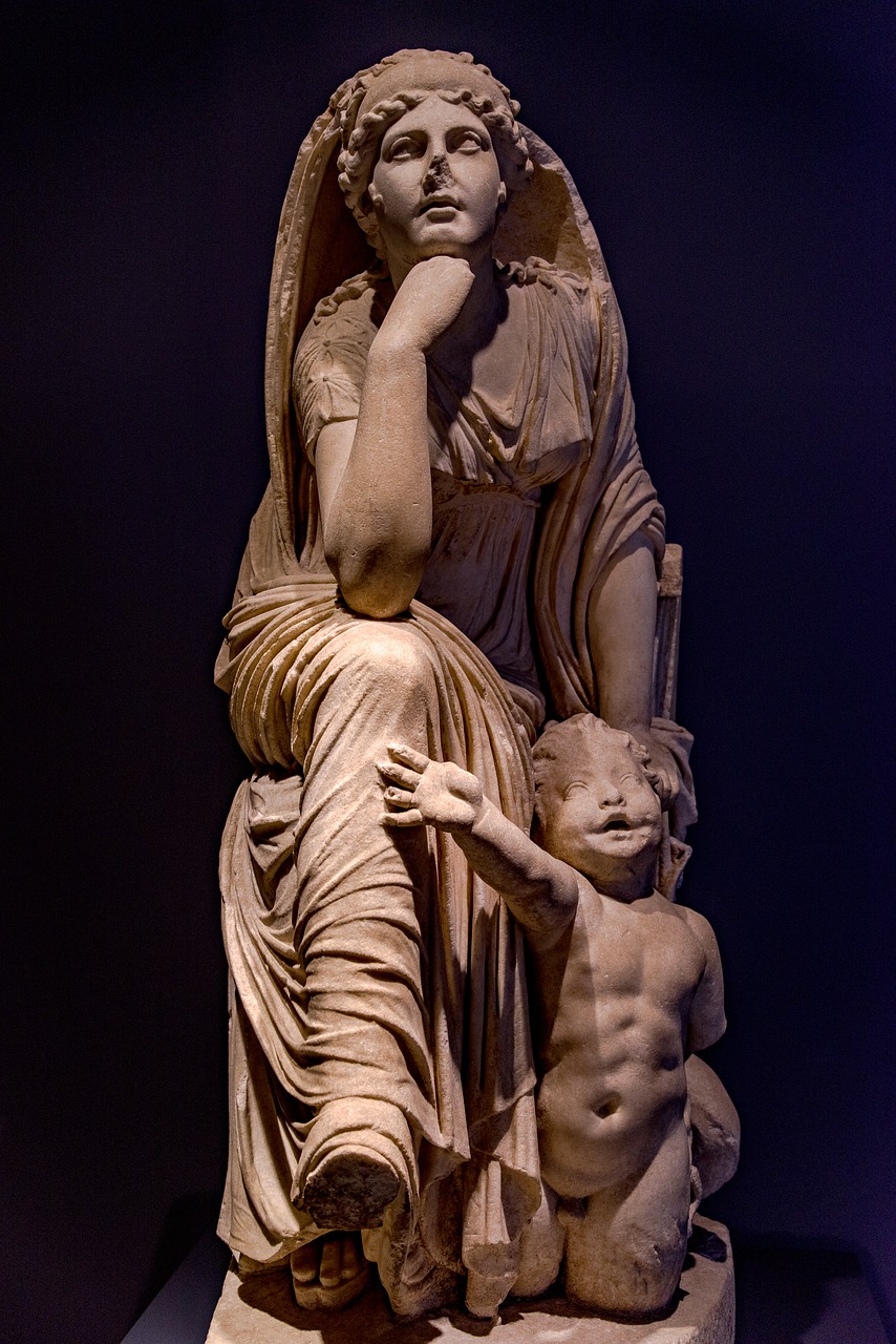 Statula,  Akmuo,  Motina,  Vaikas,  Skulptūra,  Senovinis,  Romos,  Menas,  Senovės,  Roma