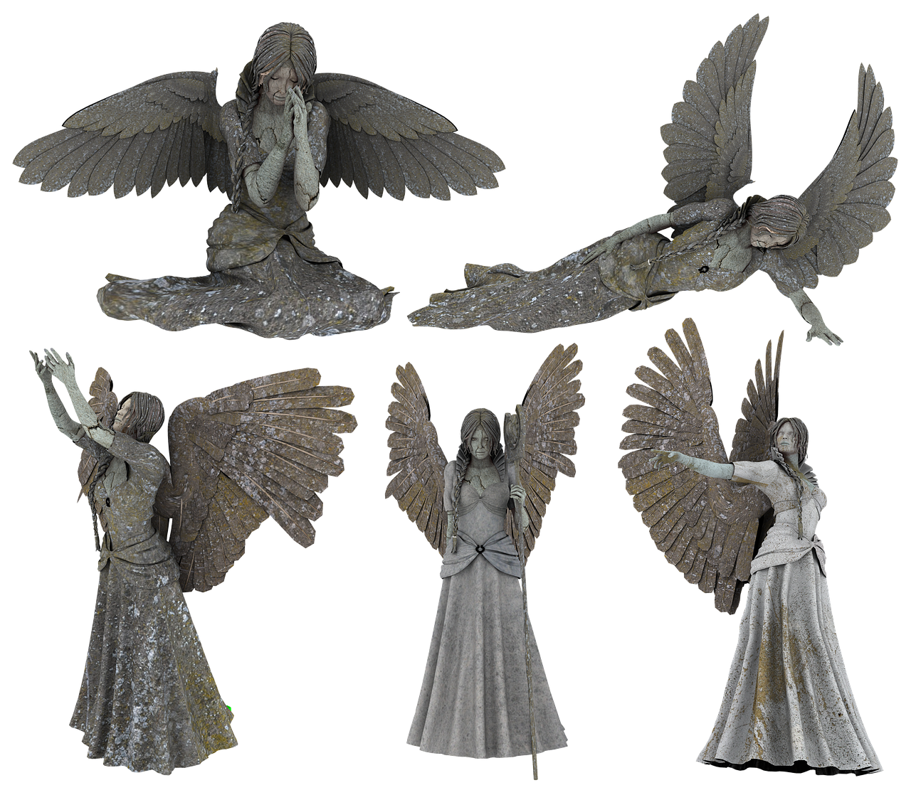 Statula,  Moteris,  Angel,  Angelišką,  Paminklas,  Kapinės,  Kapinės,  Akmuo,  Išskiriamas,  Iškirpti