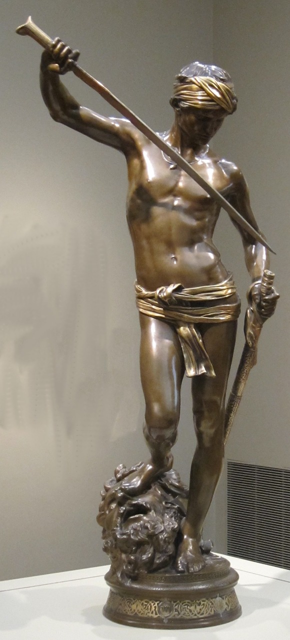 Statula, David, Galva, Goliatas, Antoninas, Mercié, Cincinatis, Muziejus, Skulptūra, Žinomas